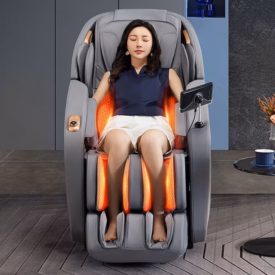 맞춤형 라벨 OEM 도매 럭셔리 자동 전기 럭셔리 Ghe 마사지 가족 건강 관리 3D 마사지 의자 무중력 4D